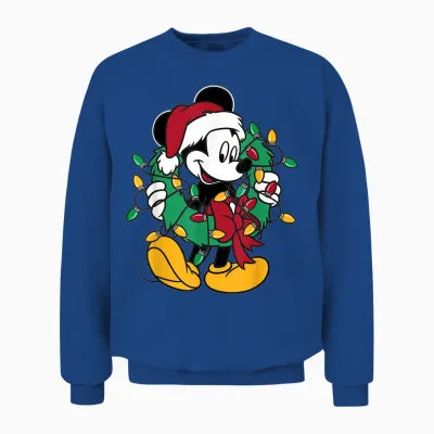 Disney - Mickey Mouse Christmas Lights Unisex Sweatshirt - Royal
