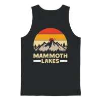 Mammoth Lakes California Golden State Mammoth Unisex Tank Top - Black – 1