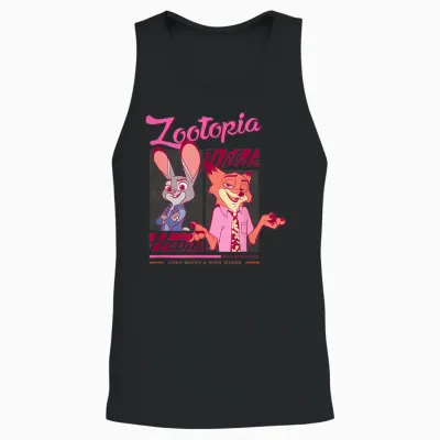 Disney Zootopia 2 Judy Hopps & Nick Wilde Undercover Unisex Tank Top - Black