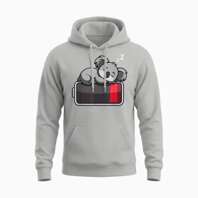 Cute Koala, Lazy Fashion, Loading, Humor, Gift, Fun Unisex Hoodie - Ash