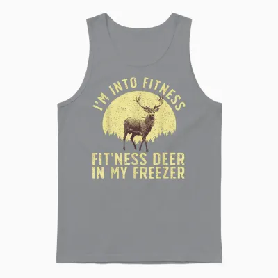 Funny Deer Hunting Art for Men Women Wildlife Hunter Hunting Unisex Tank Top - Sport Grey