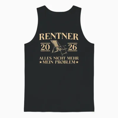 Men's Pensioner 2026 Retirement Deck Chair Retirement Unisex Tank Top - Black