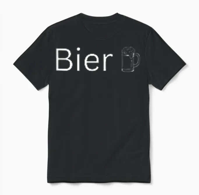 Bier Logo Simple Unisex T-Shirt in Black