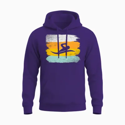 Swimming Retro Unisex Hoodie - Purple