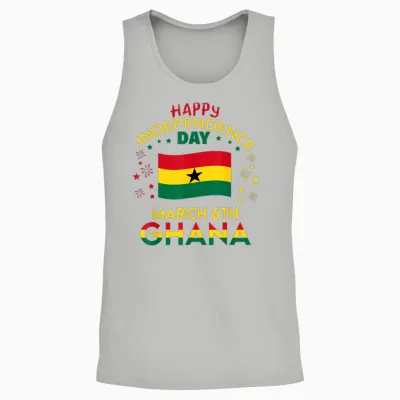 Ghana 68th Independence Day Ghanaian Pride Ghana Unisex Tank Top - Ash