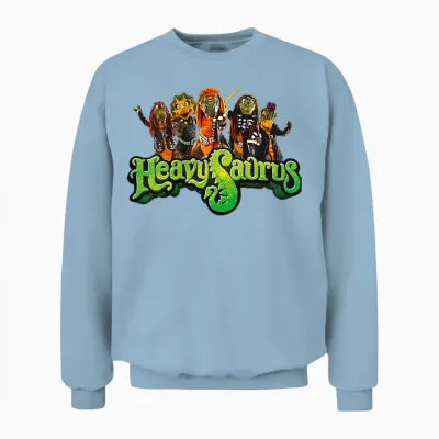 Heavysaurus Metal Merch Unisex Sweatshirt - Light Blue