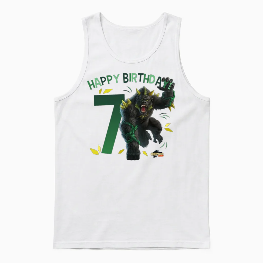 Schleich® Eldrador® Creatures Happy 7th Birthday Unisex Tank Top in White