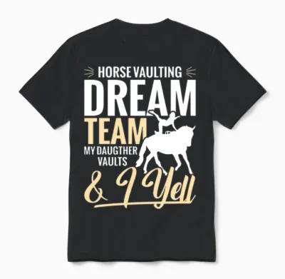 Horse Vaulting Dad Papa Horse Gymnastics Horse Unisex T-Shirt - Black