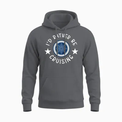 Rather Be Cruising Cruise Ship Unisex Hoodie - Charcoal