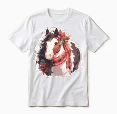 Horse Horses Christmas Riding Riding Sports Unisex T-Shirt - White