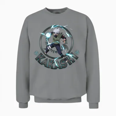 Naruto Shippuden Kakashi Lighting Circle T-Shirt Small Unisex Sweatshirt - Sport Grey