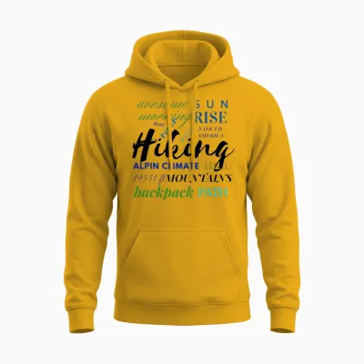 Hiking Unisex Hoodie - Gold
