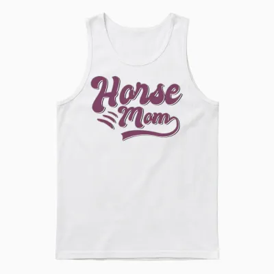 Horse Mom Unisex Tank Top - White