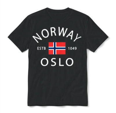 Norway History Norwegian Oslo Norway Unisex T-Shirt - Black