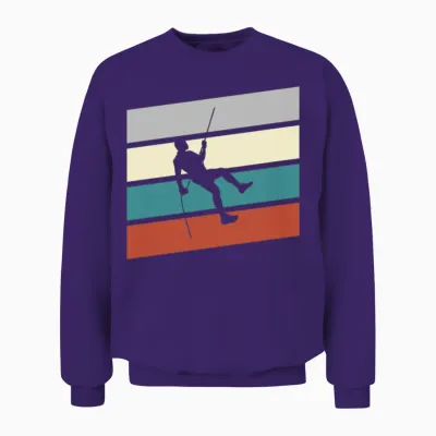 Climbing Retro Unisex Sweatshirt - Purple