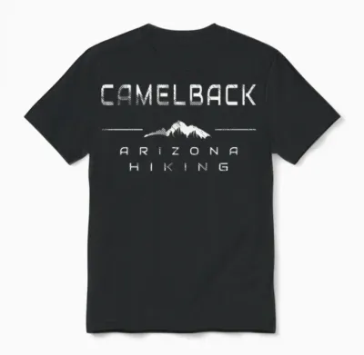 Camelback Mountain Arizona Hiking Unisex T-Shirt - Black
