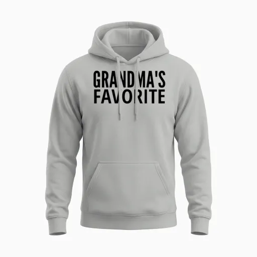 Grandma's Favorite (black Letters Version) Unisex Hoodie in Ash