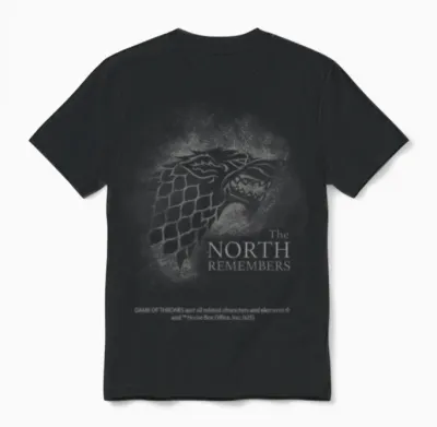 Game of Thrones the North Remembers Quote Unisex T-Shirt - Black