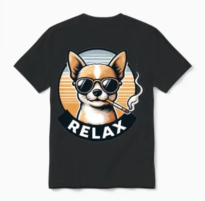 Relax Dog Unisex T-Shirt - Black