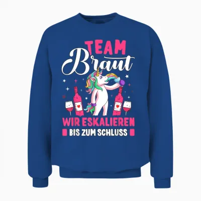 Team Braut T-Shirt Jga Women's T-Shirt Hen Night T-Shirt, Black Unisex Sweatshirt - Royal