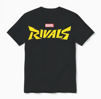 Marvel Rivals Official Video Game Logo Front & Back Unisex T-Shirt - Black