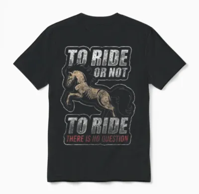 Horses Horse Lover Stud Unisex T-Shirt - Black