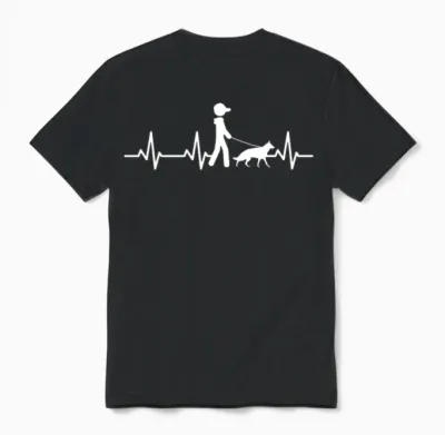 Dog Drawing Unisex T-Shirt - Black