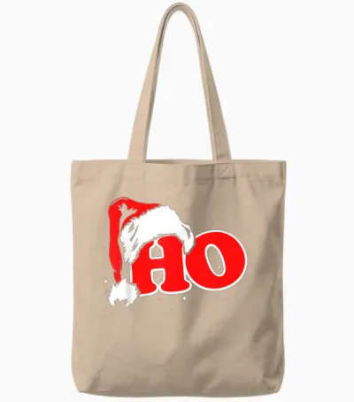Funny, Retro, Ho, Christmas, Santa Where My Hos At, Group Tote Bags - Natural