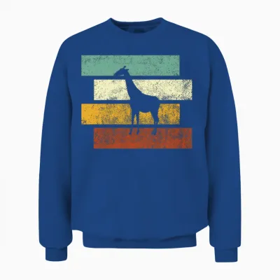 Giraffe Retro Unisex Sweatshirt - Royal