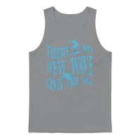 Ride the Retro Wave Sea Unisex Tank Top - Sport Grey – 1