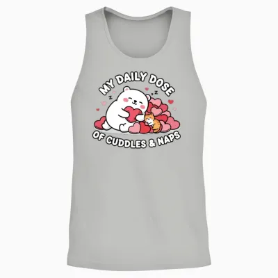 My Daily Dose of Cuddles & Naps Unisex Tank Top - Ash