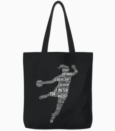 Handball Handballerin Handballspieler Mädchen Frauen Kinder Tote Bags - Black