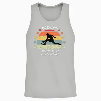 My Pickleball Buddies Call Me Dad Unisex Tank Top - Ash