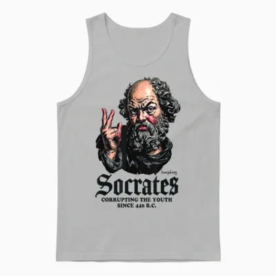 Socrate Corrompt La Jeunesse Antique Philosophie Unisex Tank Top - Ash