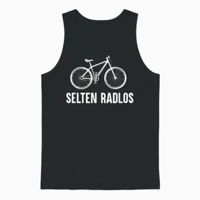 Rare Radlos Bicycle Cycling Road Bike E-Bike Mountain Bike T-Shirt, Black Unisex Tank Top - Black