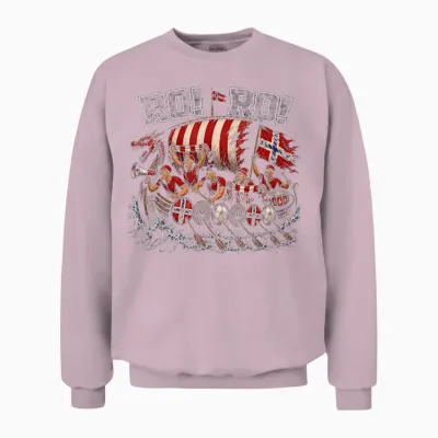 Ro Ro Norway Soccer Fan Chant Viking Row Supporter Vintage Unisex Sweatshirt - Light Pink