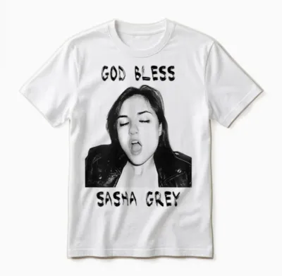 God Bless Sasha Grey T-Shirt (unisex) Unisex T-Shirt - White