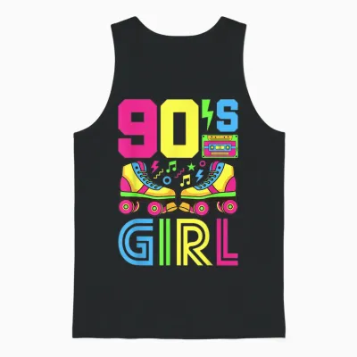 90s Girl 90s Outfit 90s Costume 90s Party 90s T-Shirt, Black Unisex Tank Top - Black