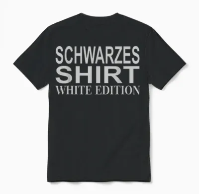 Humor Lustiger Spruch Schwarzes Shirt White Edition Unisex T-Shirt - Black