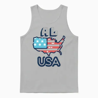 Al, Usa, Alabama Unisex Tank Top - Ash