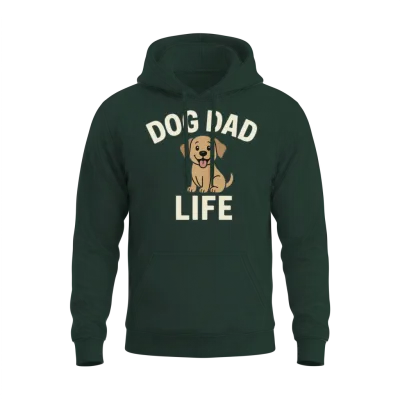 Dog Dad Life – Cute Cartoon Puppy Design for Dog Unisex Hoodie - Forest
