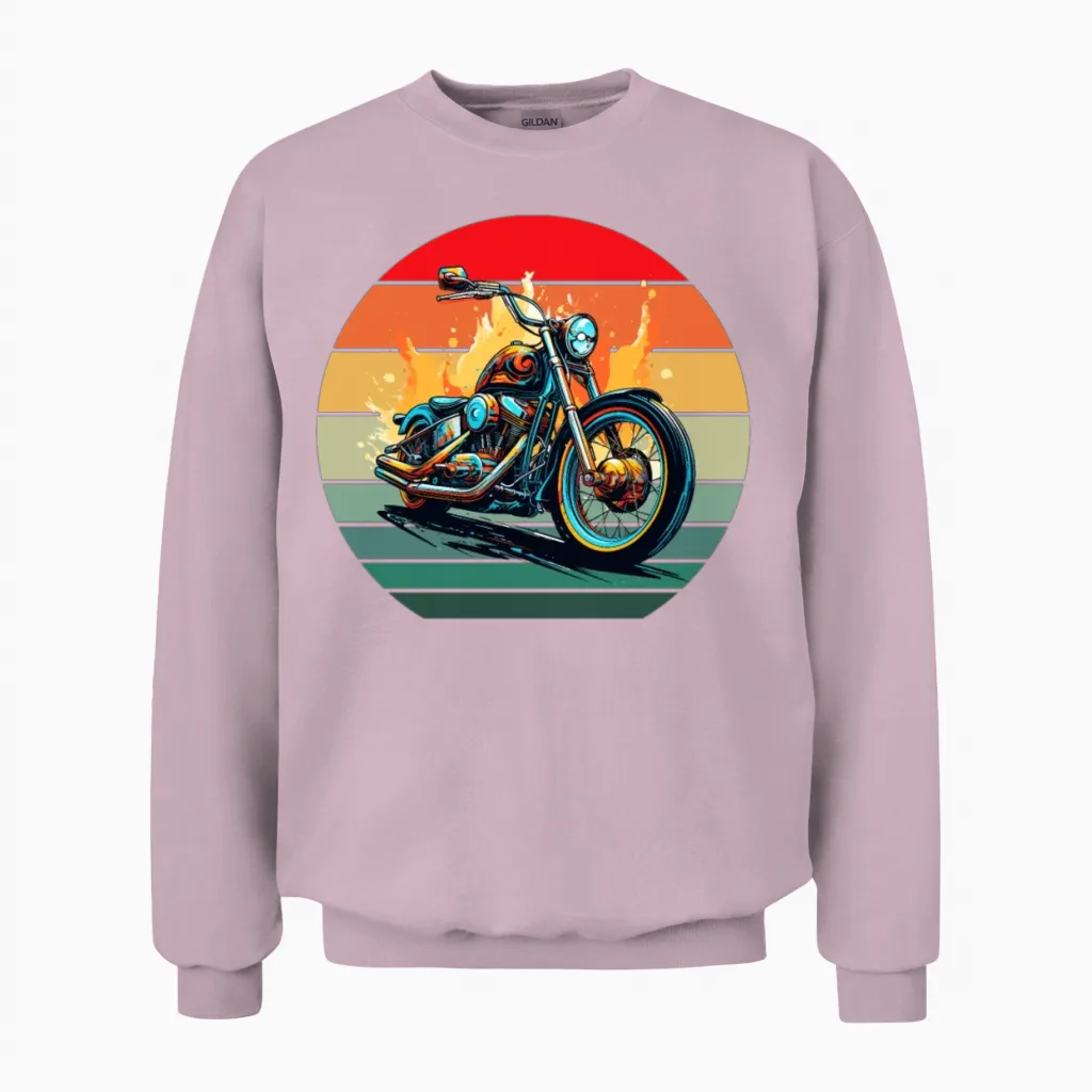 Motorrad Bike Motor Bike Vintage Retro Design Unisex Sweatshirt - Light Pink
