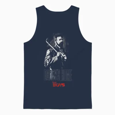 The Boys Daddy's Home Billy Butcher Black & White Tv Show Unisex Tank Top - Navy