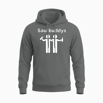 Saufen Saufbuddy Party Alkohol Bier Trinker Lustiger Spruch Unisex Hoodie - Graphite Heather
