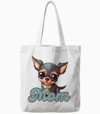 Dog Mom Tote Bags - White