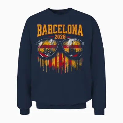 Barcelona 2026 – Modische Katalanische Kleidung Unisex Sweatshirt - Navy