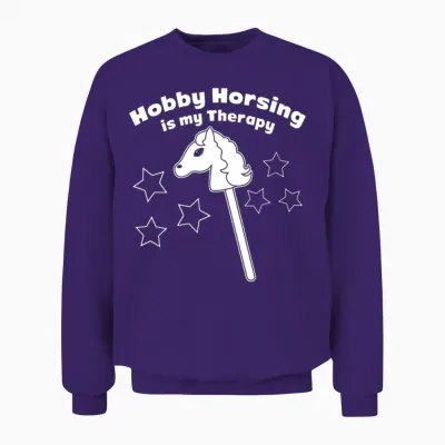 Hobby Horsing Joke Hobby Horse Unisex Sweatshirt - Purple