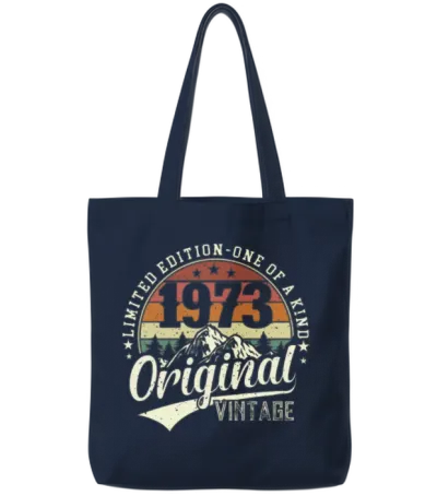 Vintage 1973 Limited Edition Gift Tote Bags - Navy