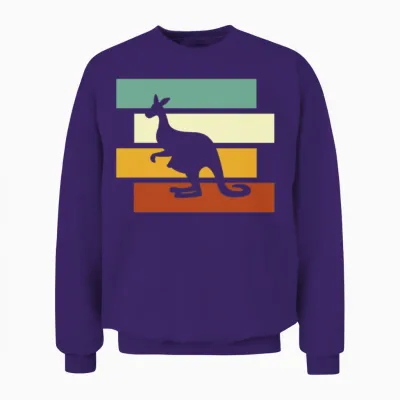 Kangaroo Retro Unisex Sweatshirt - Purple