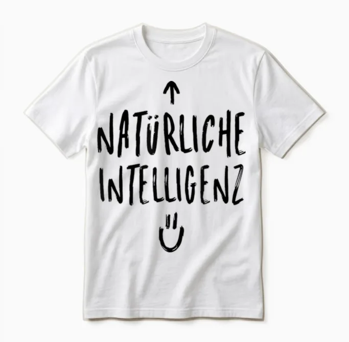 Künstliche Intelligenz Ki Ai Natürliche Intelligenz Witziges Unisex T-Shirt in White